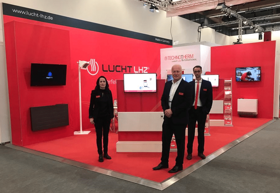 Messestand & Team von Lucht LHZ, deutscher Hersteller von Elektroheizungen für OEM-Partner